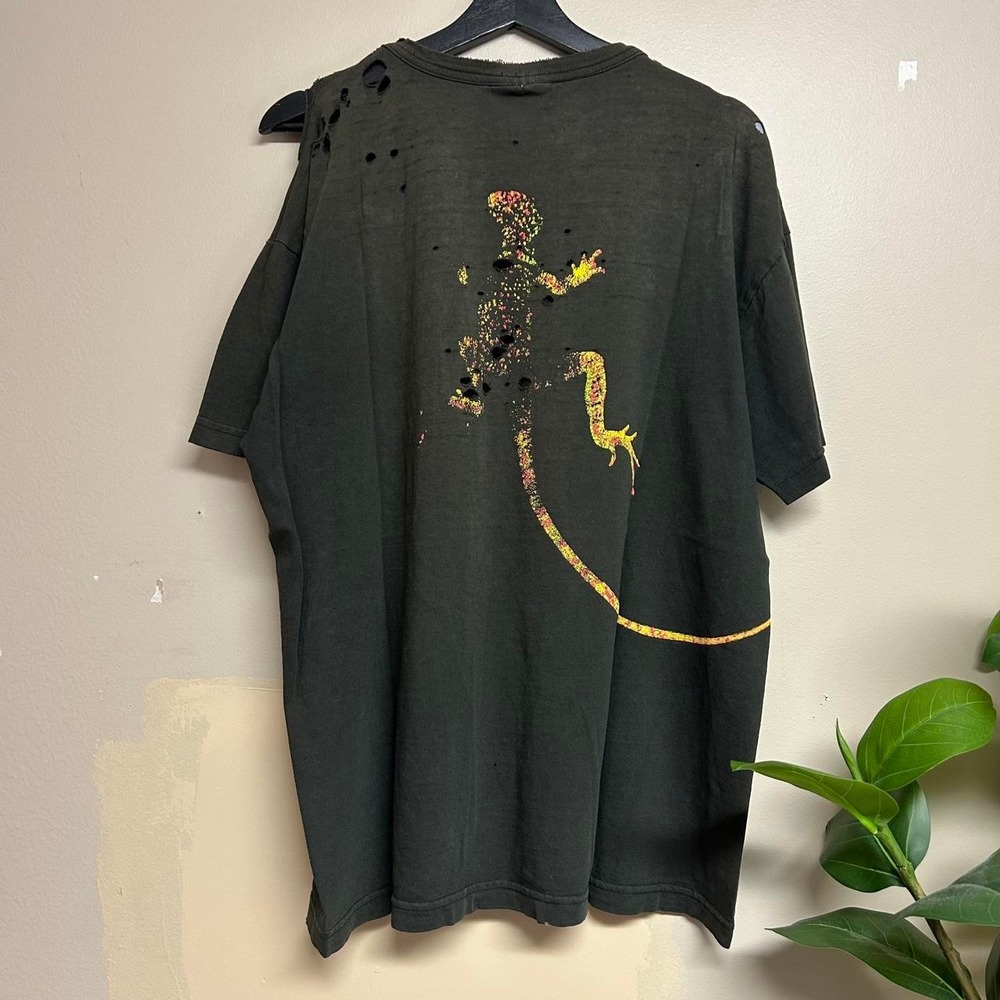 Vintage 90s Marlboro Unlimited Lizard Pocket T Shirt Faded Black Distressed XL